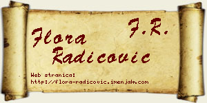 Flora Radicović vizit kartica